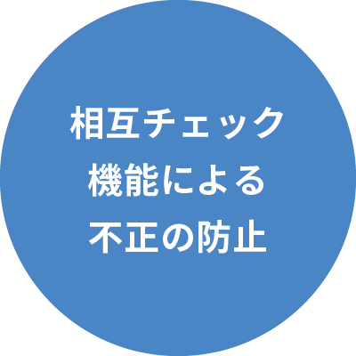 相互チェック機能による不正の防止